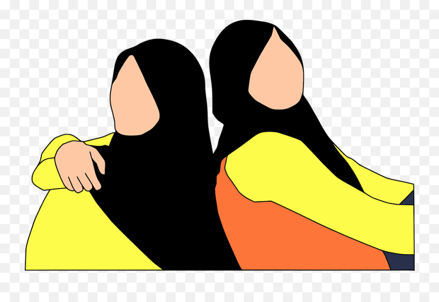 Friends Back To Hijab - Free Vector Graphic On Pixabay Friends Ship Transparent Background Png,Friend Icon