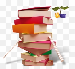 Ladder Clipart Png - Books In Blue Background,Book Clipart Png