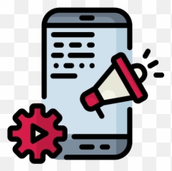 Digital Marketing Mobile Phone Bullhorn Free Icon Of - Technical png