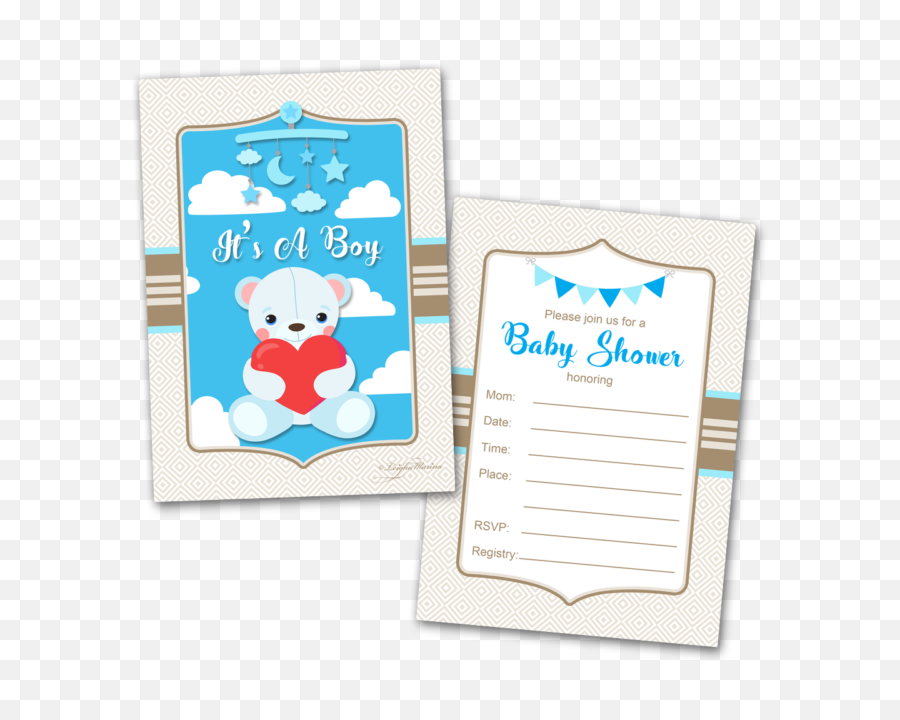 Baby Shower Cards And 20 Envelopes - Munich Png,Its A Boy Png