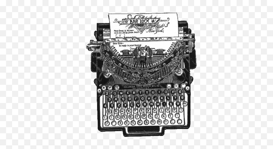 Black Typewriter Background Png Image - Black And White Typewriter,Typewriter Png