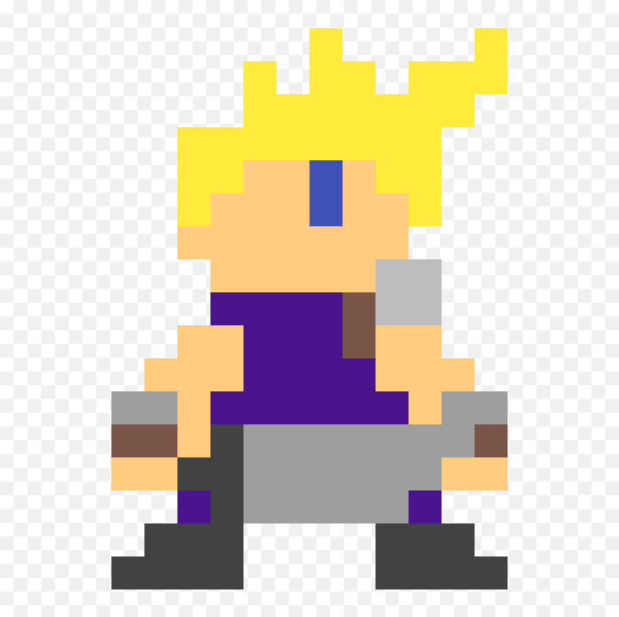 Pixilart - Pixel Cloud Strife By Anonymous Mario Bros Pixel Png,Cloud Strife Png