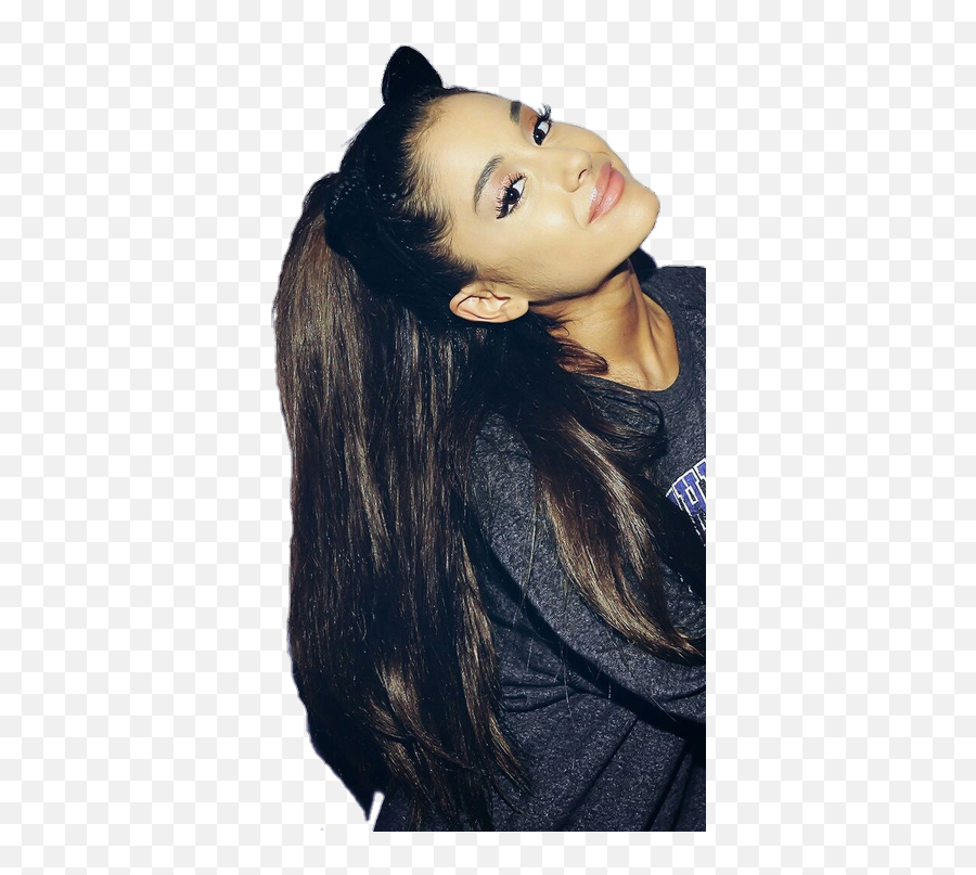 Download Hd Ariana Grande Girl Transparent Png - Ariana Grande Cat Ear,Ariana Grande Transparent Background