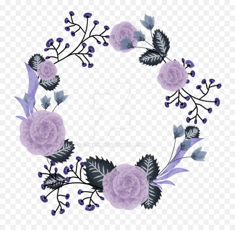 Wreath Flower Png Image - Floral Design Purple Wreath Png,Flower Wreath Png