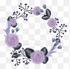 Wreath Flower Png Image - Floral Design Purple