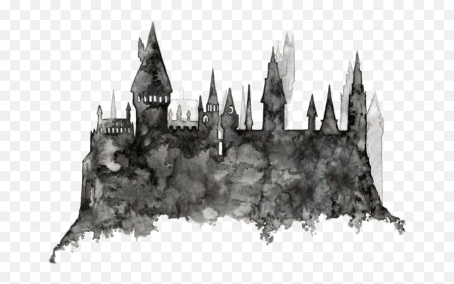 Transparent Hogwarts Castle Silhouette - Hogwarts Harry Potter Png,Hogwarts Transparent