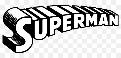 Superman Logo Png Transparent Svg - Black White