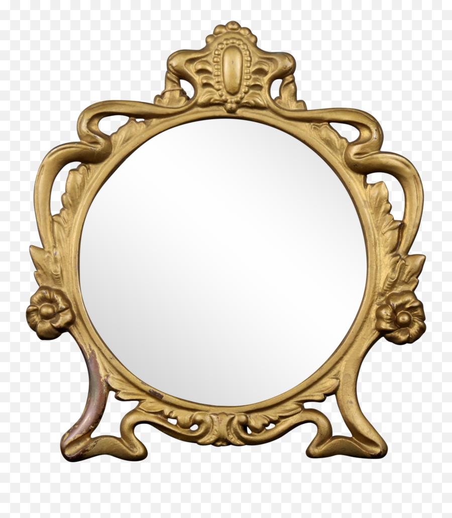 Antique Hand Carved Italian Bow Oval - Mirror Background In Studio Png,Italian Hand Png