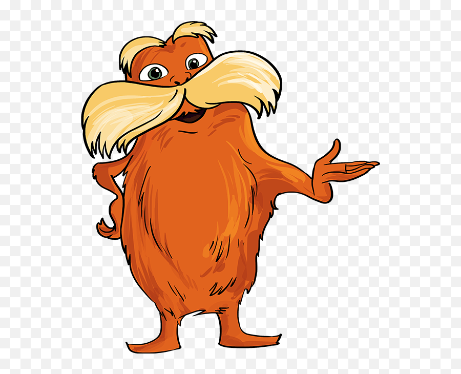How To Draw The Lorax By Dr Seuss - Really Easy Drawing Lorax Clipart Png,Lorax Png
