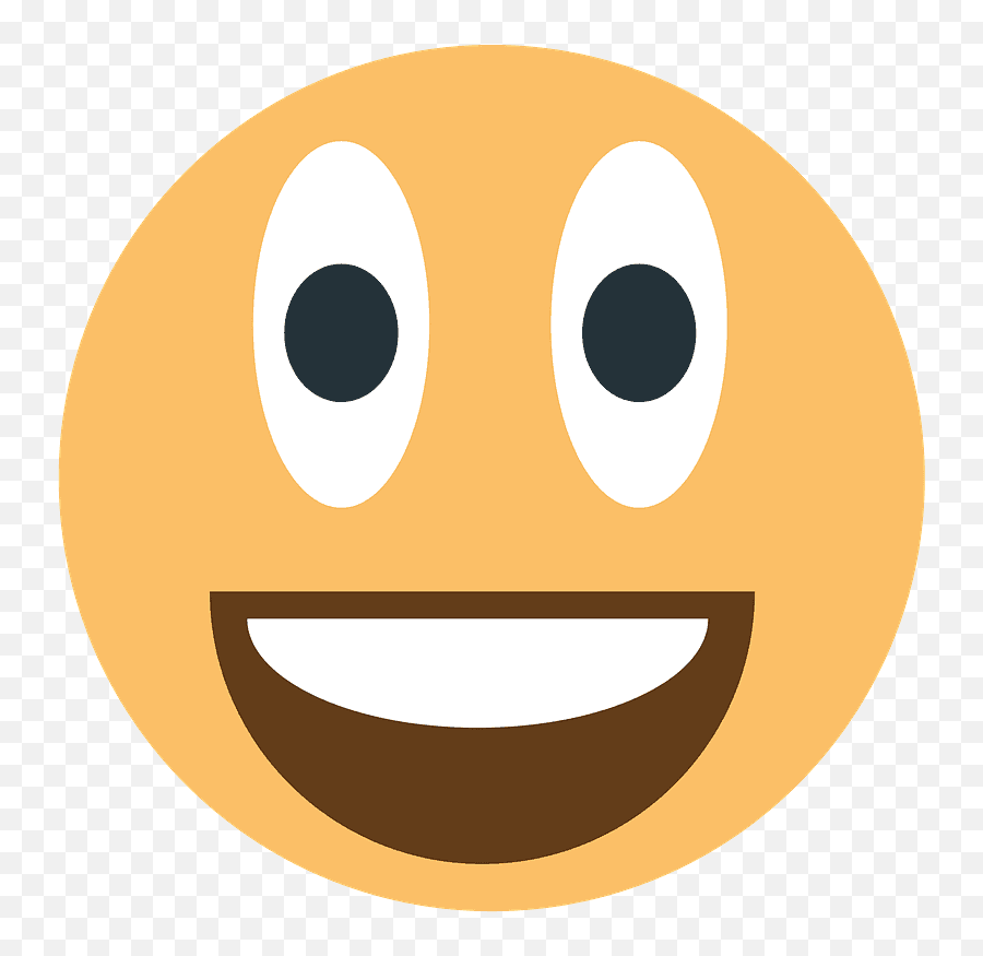 Grinning Face With Big Eyes Emoji - Emoji Med Hjerteøjne Png,Eyes Emoji Transparent