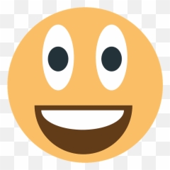 Grinning Face With Big Eyes Emoji - Med Hjerteøjne Png