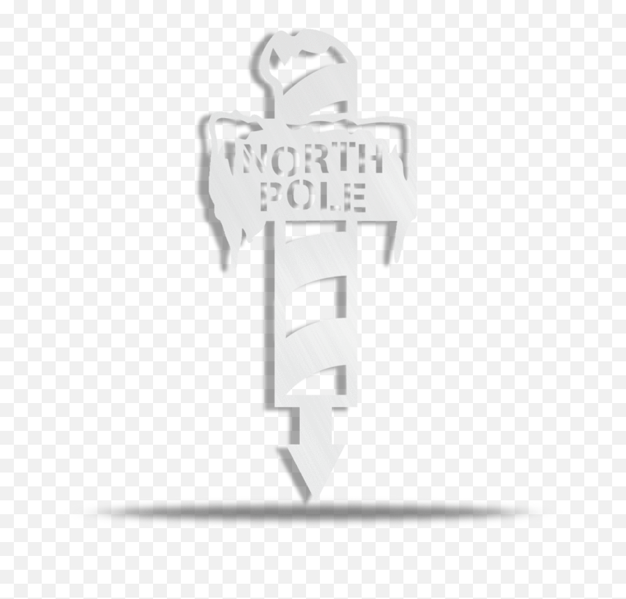 North Pole Metal Yard Stake - Silver Png,Metal Pole Png