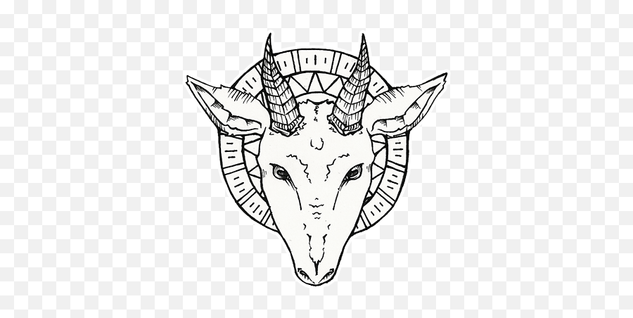 Head Tattoo Design - Devil Goat Head Transparent Png,Goat Head Png