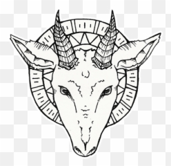 Head Tattoo Design - Devil Goat Head Transparent Png,Goat Head Png