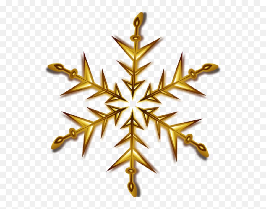 Snowflake Clipart Png Download - Christmas Star Png File,Gold Snowflakes Png