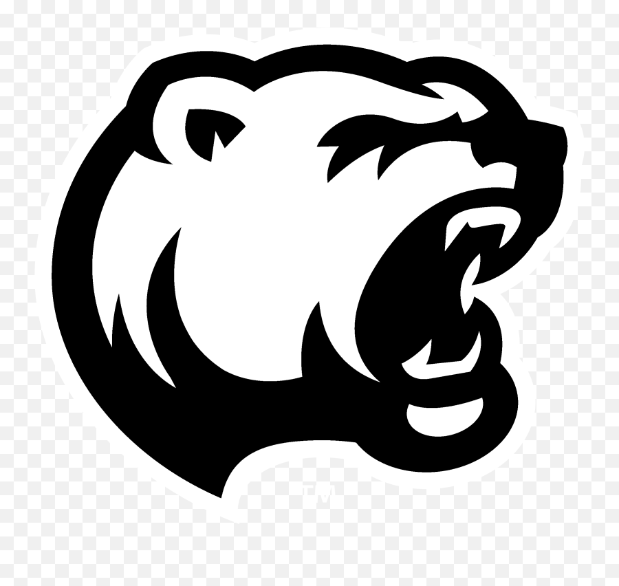 Hershey Bears Chicago Logo Clip - Bear Black And White Logo Png,Chicago Bears Png