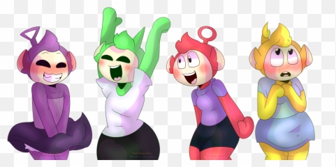 Po X Tinky Winky Transparent Cartoon - Jingfm Slendytubbies Laa Laa Fanart Png,Teletubbies Png