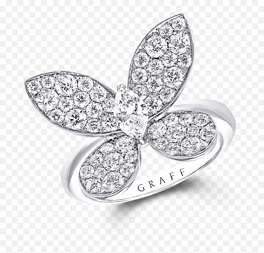 Pavé Butterfly Ring Diamond Graff Png Butterflies Transparent