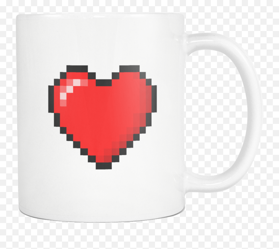 Minecraft Heart Coffee Mug - Transparent Purple Pixel Heart Png,Minecraft Heart Png