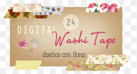 Digital Washi Tape Florales - Portable Network Graphics Png,Washi Tape Png