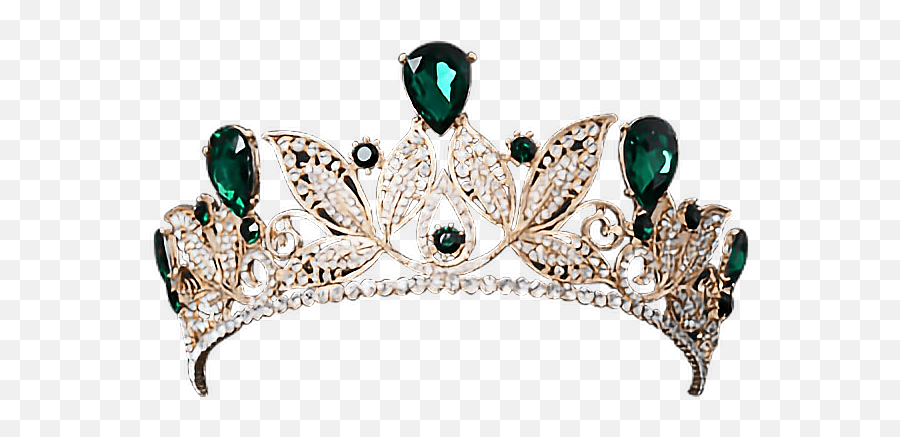 Jade Crown Tiara Queen Sticker - Solid Png,Tiara Transparent