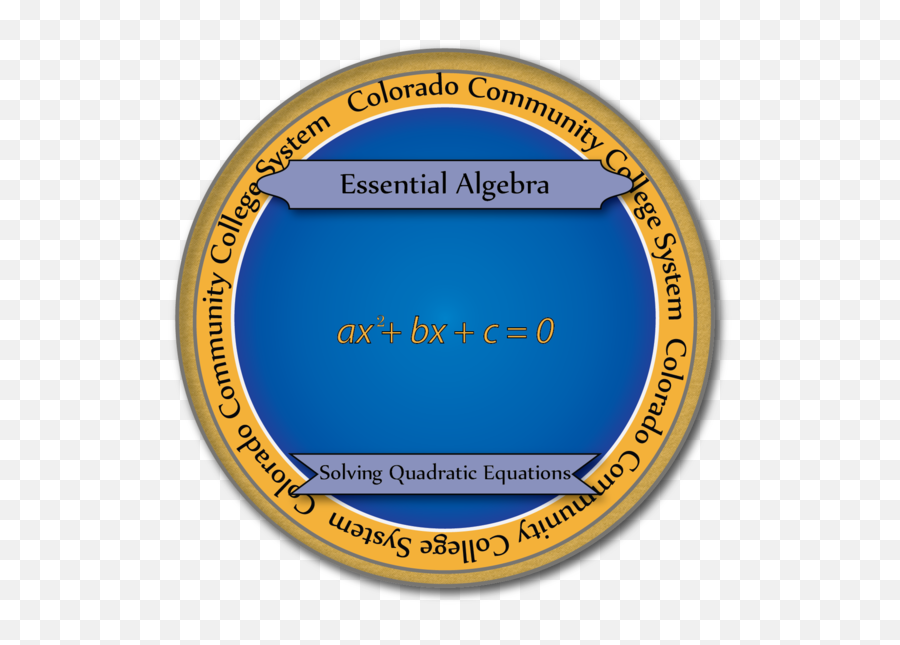 Math - Solving Quadratic Equations Skills Badge Acclaim Horizontal Png,Math Equations Transparent