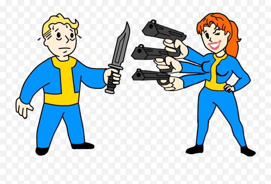 Vault Tec Logo - Vault Girl And Vault Boy Transparent Png Vault Boy Fallout Vault Girl,Vault Boy Transparent