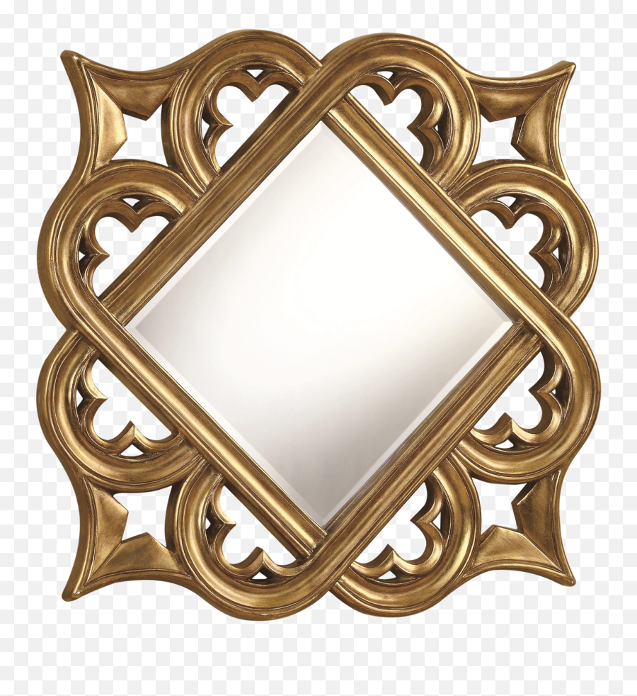 Golden Mirror Frame Free Png Image - Picture Frame,Fire Frame Png