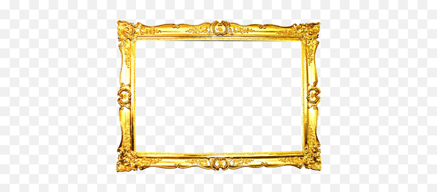 Golden Frame Transparent - Gold Picture Frame Png,Photo Frame Transparent