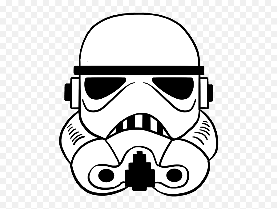 How To Draw A Stormtrooper Helmet U2013 Really Easy Drawing Tutorial - Star Wars Clipart Png,Stormtrooper Icon