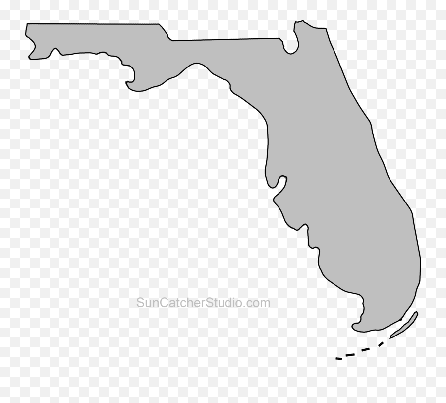 Florida - State Of Florida Stencil Png,Florida Map Png