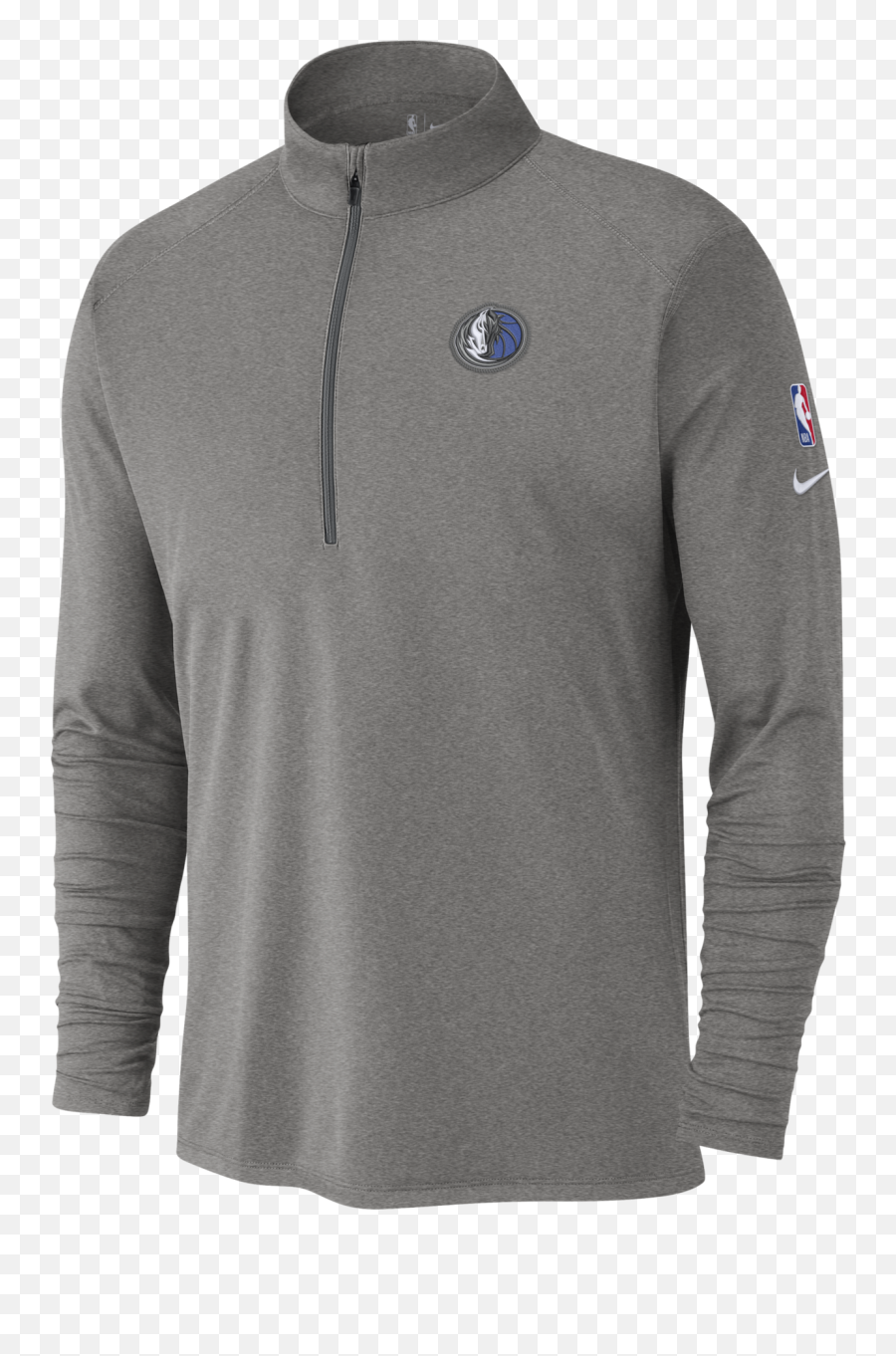 Dallas Mavericks Nike Gray Element Half Zip Long Sleeve Top Png Icon 2 In 1