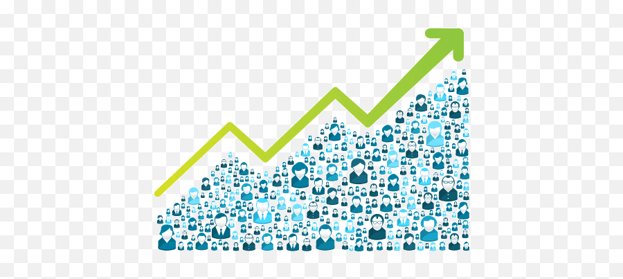Download Review Growth Graph - Population Growth Clipart Png,Population Growth Icon
