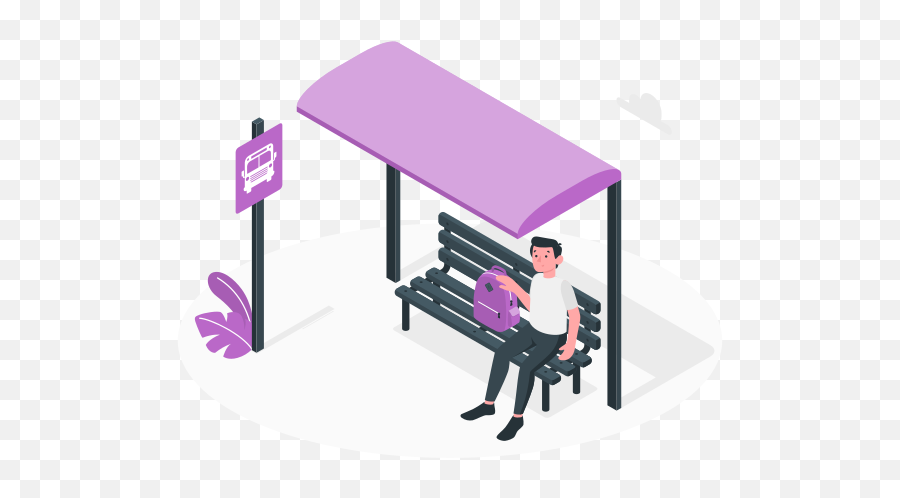 Customize Stop Illustrations For Free - Bus Stop Isometric Png,Bus Shelter Icon