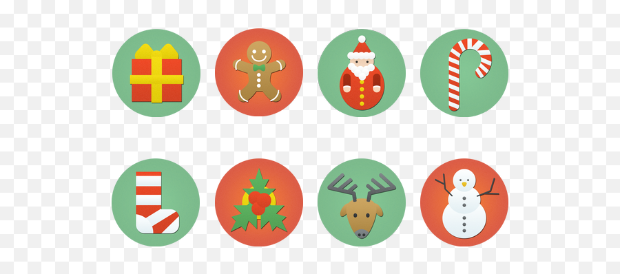 8 Flat Christmas Png Icons - Christmas Icon Flat Design,Christmas Icon Png