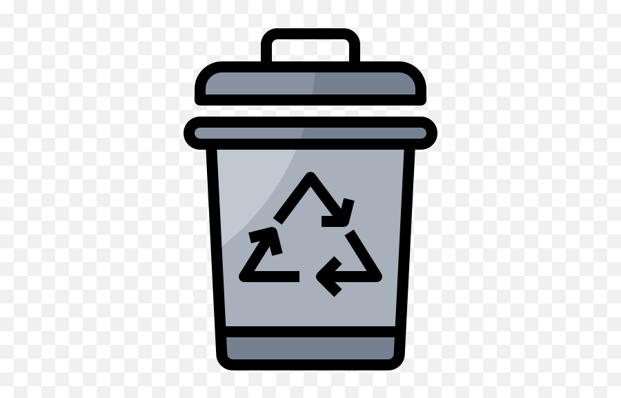 Trash Bin - Free Ecology And Environment Icons Recycle Plastic Waste Icon Png,Trashbin Icon