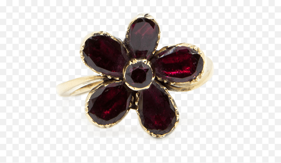 Download Garnet Flower Ring Front - Ruby Png,Ruby Png