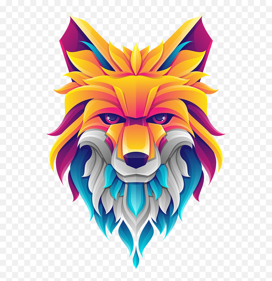 Bright Cheerful Wolf Spirit Animal U2013 Wiccanlore Geometric - Illustrator 2021 New Features Png,Fox Head Icon