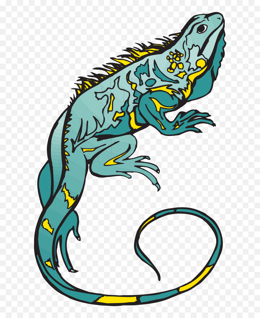 Blue And Yellow Chameleon Png Svg Clip Art For Web Iguana Icon