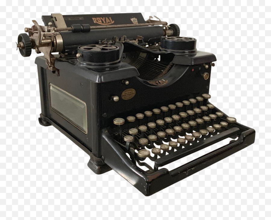 Typewriter With Single Glass Panels - 1920s Typewriter Png,Typewriter Png