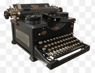 Typewriter With Single Glass Panels - 1920s Typewriter Png,Typewriter Png
