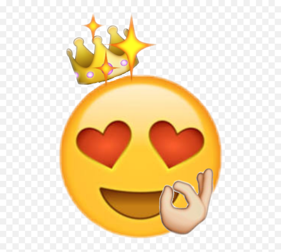 Emoji Clipart King Transparent Free For Download - Heart Eyes Emoji Png,King Transparent