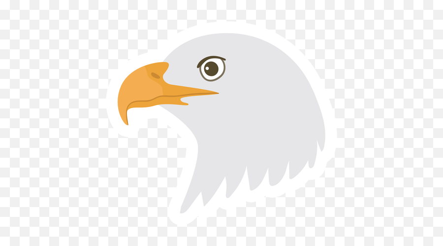 Eagle Head Beak Flat Sticker - Transparent Png U0026 Svg Vector File Pico De Aguila Animada,Bald Head Png