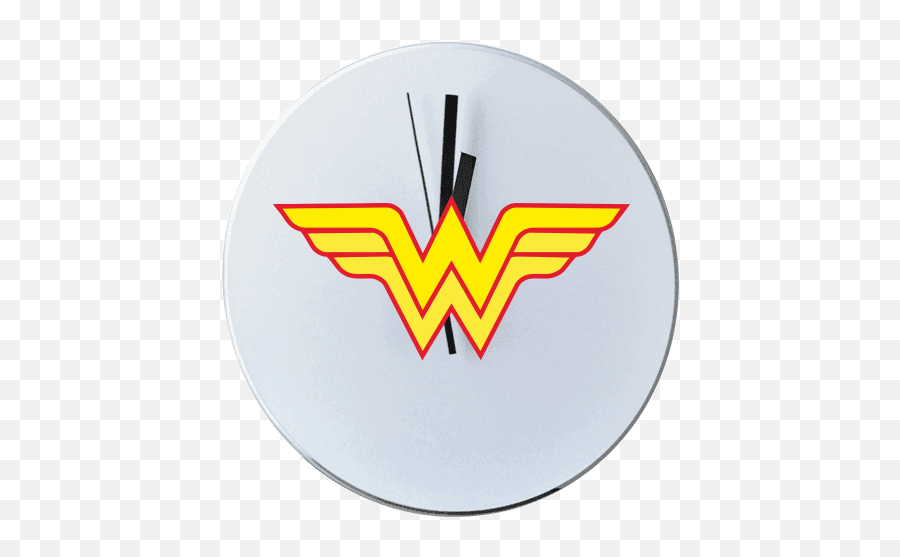 Round Wall Clock With Printing Wonder Woman - Diana Prince Wonder Woman Png,Wonder Woman Logo Png