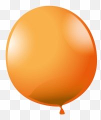 Orange Party Balloon - Transparent Png U0026 Svg Vector File Black White And Orange Balloons Clipart Transparent,Globo Png