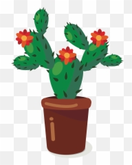 Cute Cactus Clipart - Transparent png