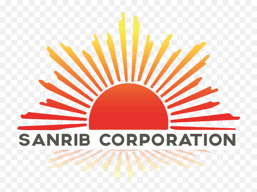 Download Hd Sanribcorporation Hashtag - Rising Half Sunshine Clipart Black And White Png,Sun Logo Png
