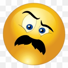 Gradient Angry Emoji Transparent Png Mart - Smiley With Mustache