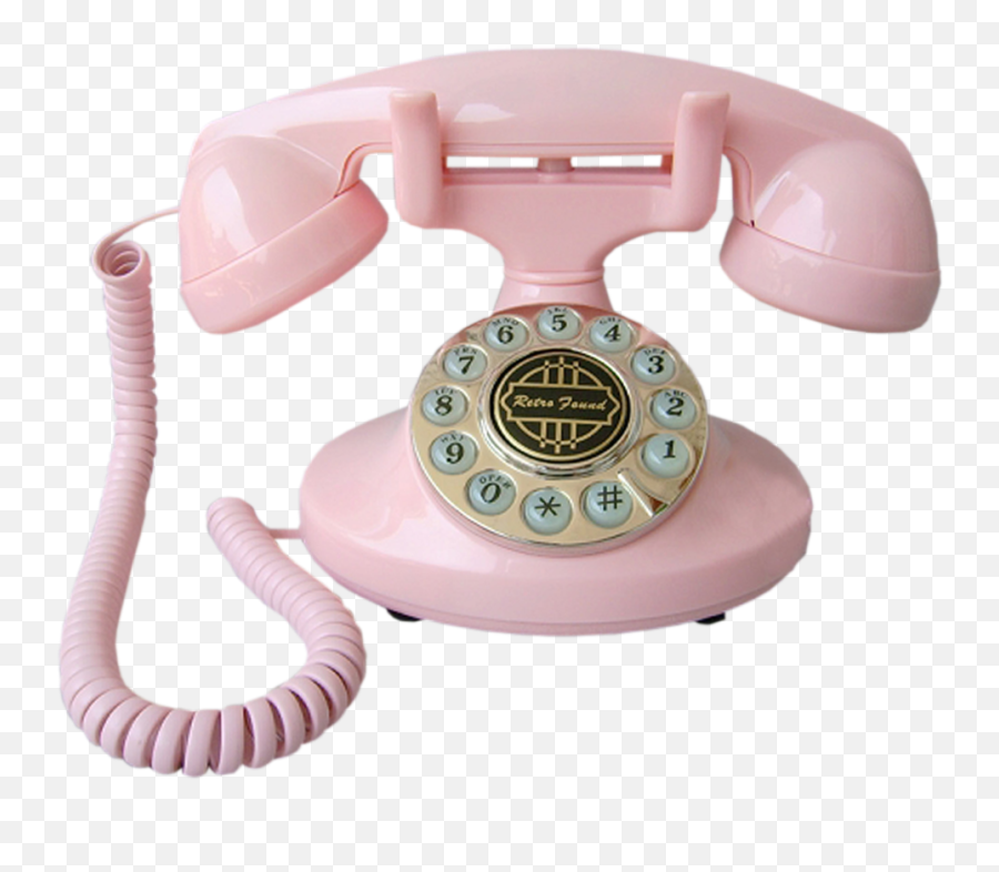 Clipart Telephone Retro - Pink Retro Phone Png Old Fashioned Phone Png,Phone Clipart Png