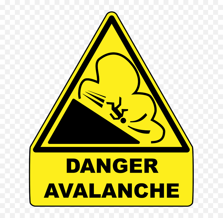 Avalanche Warning Sign - Warning Signs For Avalanches Png,Hazard Sign Png
